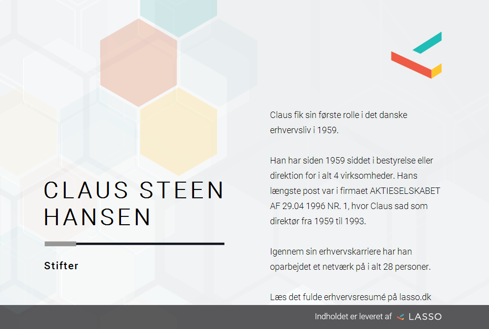 Claus Steen Hansen Roller i erhvervsliv