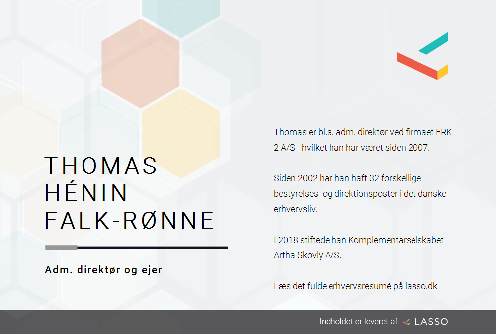 Bedst Massakre jeg er enig Thomas Hénin Falk-Rønne - Roller i dansk erhvervsliv