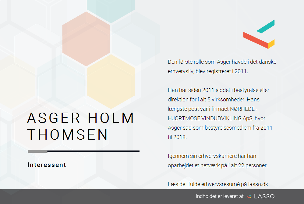 Asger Holm Thomsen - Roller dansk