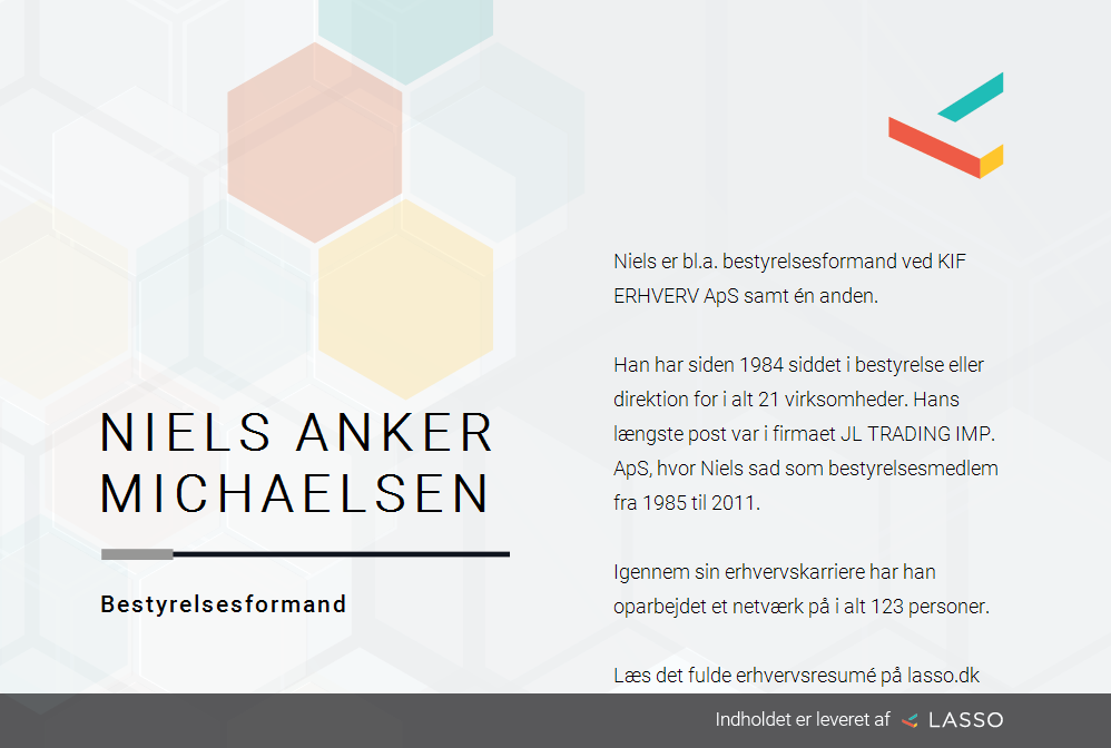 Stor vrangforestilling Lee Kritisk Niels Anker Michaelsen - Roller i dansk erhvervsliv