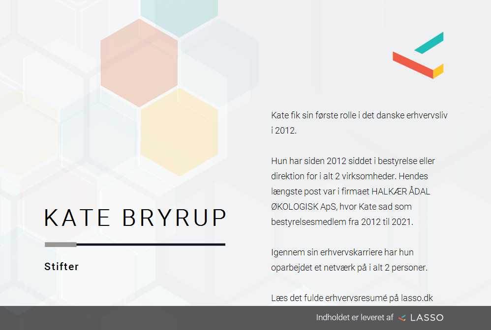 nød Støvet Til fods Kate Bryrup - Roller i dansk erhvervsliv