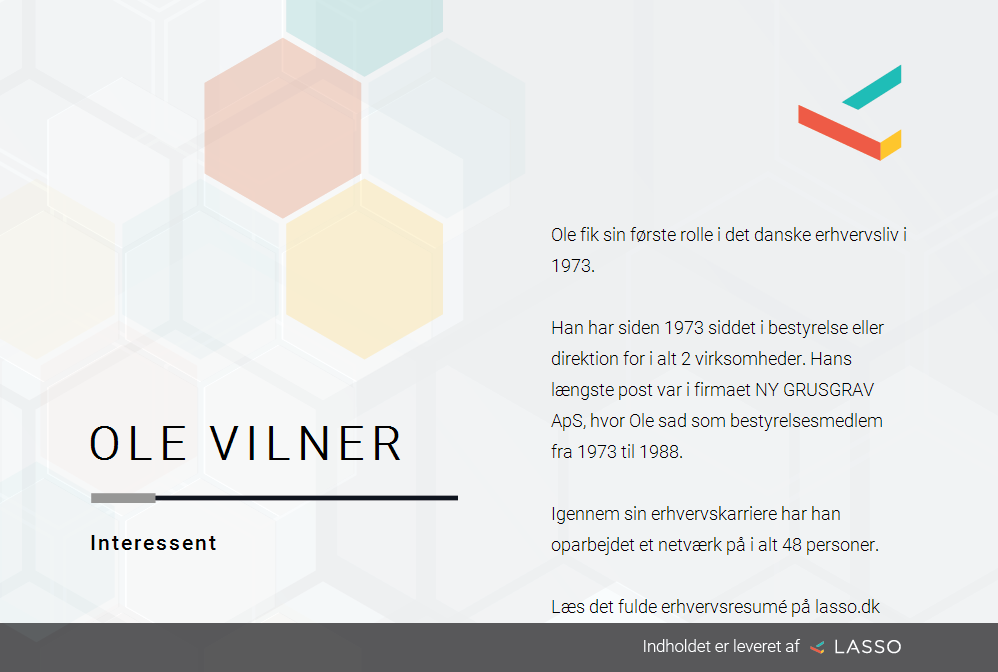 Ole Vilner - Roller i dansk erhvervsliv