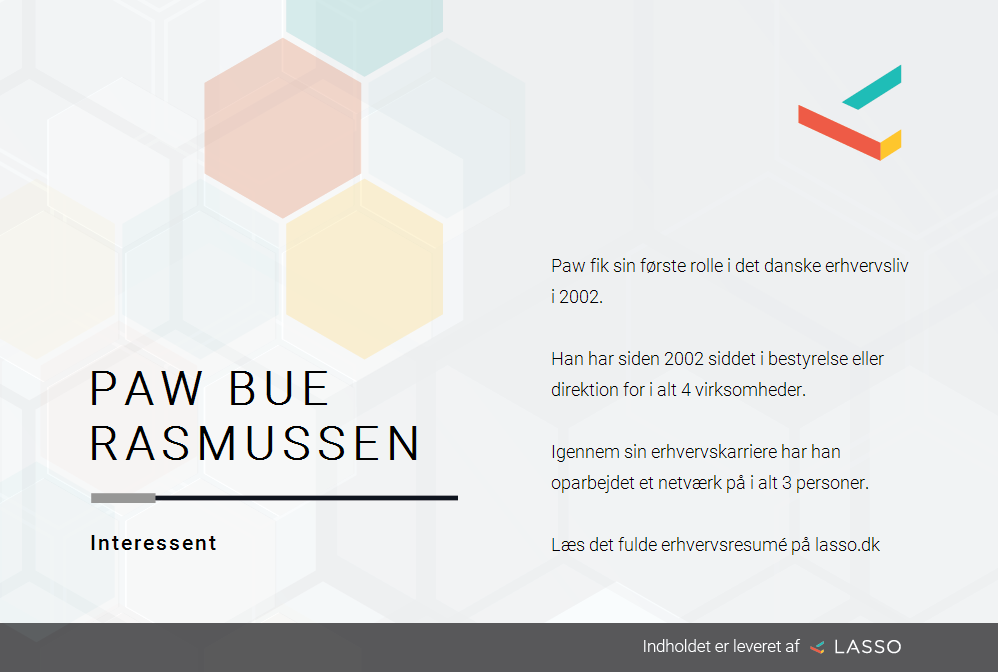 Paw Rasmussen - Roller i dansk erhvervsliv