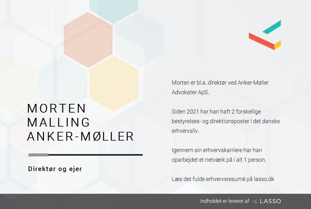 tjene Dronning Elemental Morten Malling Anker-Møller - Roller i dansk erhvervliv.